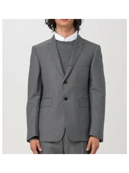 Super 120S Wool Twill Single Breasted Classic Jacket Grey - THOM BROWNE - BALAAN 2