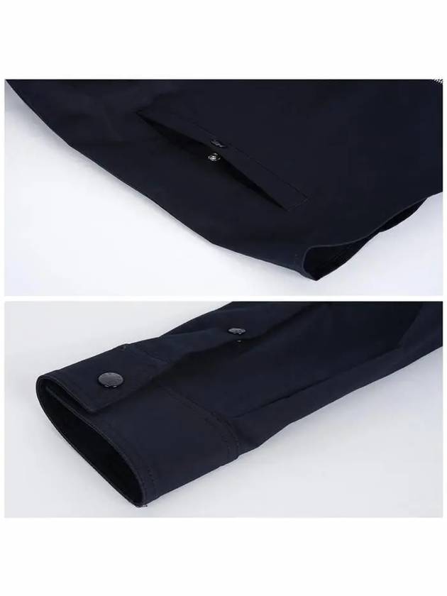 Cotton Gabardine Zip-Up Jacket Navy - MONCLER - BALAAN 7