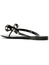 Rubber Rockstud Flip Flops Black - VALENTINO - BALAAN 4