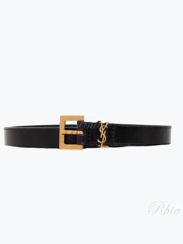 Cassandre Thin Belt Black - SAINT LAURENT - BALAAN 2