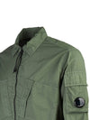 Taylon L Zipped Long Sleeve Shirt Green - CP COMPANY - BALAAN 6