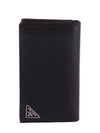 Saffiano Leather Card Holder Black - PRADA - BALAAN 2