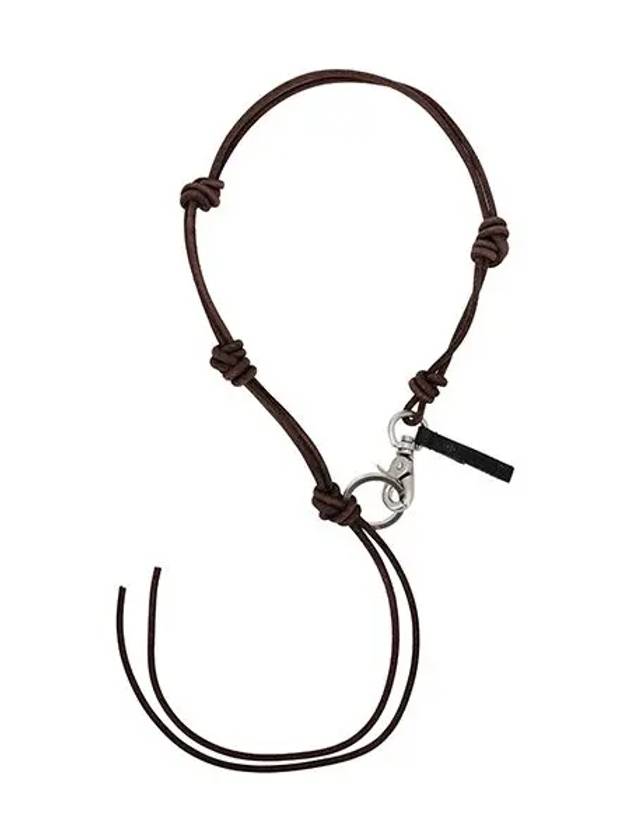 Udon Ladon Leather Necklace Dark Brown - OUR LEGACY - BALAAN 2