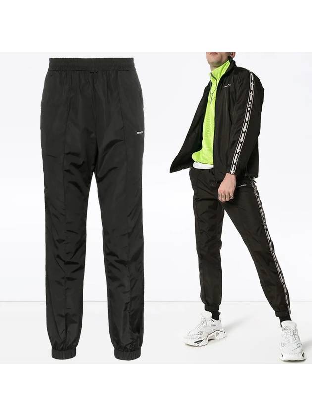 Men's Side Strip Track Pants Black - OFF WHITE - BALAAN 2