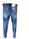 Men's Damage Stretch Skater Fit Jeans - DSQUARED2 - BALAAN.