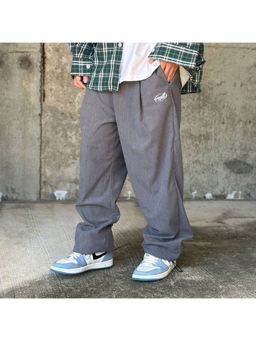 CORDUROY BALLOON PIN TUCK PANTS GRAY - PEACEOFMIND - BALAAN 1