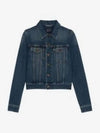 Vintage Washed Crop Denim Jacket - SAINT LAURENT - BALAAN 2