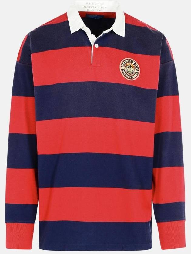 Classic Fit Striped Jersey Polo Shirt Red Navy - POLO RALPH LAUREN - BALAAN 1