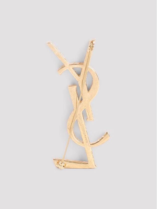 Opyum Ysl Twisted Brooch In Metal Gold - SAINT LAURENT - BALAAN 3