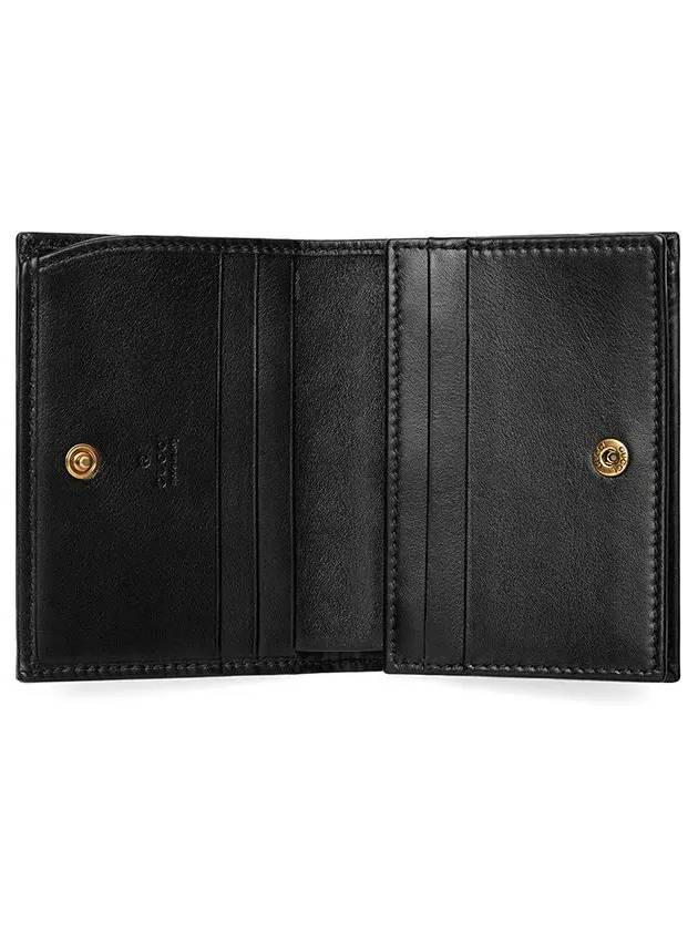 GG Marmont Matelasse Flap Card Wallet Black - GUCCI - BALAAN 3