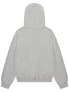 Leather Patch Cotton Sweat Hoodie Melange Grey - SSINANDLEE - BALAAN 3