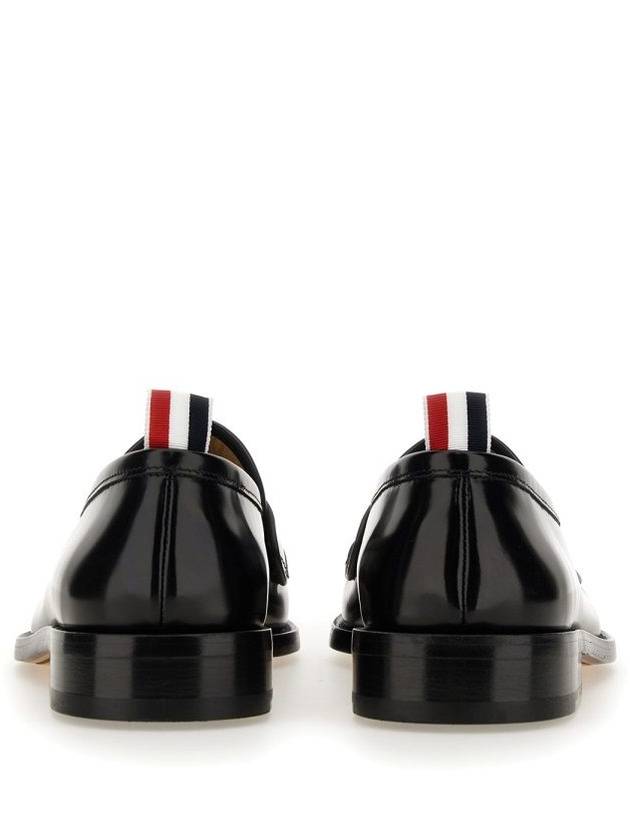 Pleated Leather Penny Loafers Black - THOM BROWNE - BALAAN 9