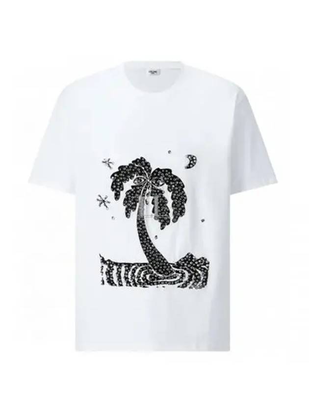 Lost Paradise Short Sleeve T-Shirt White - CELINE - BALAAN 2