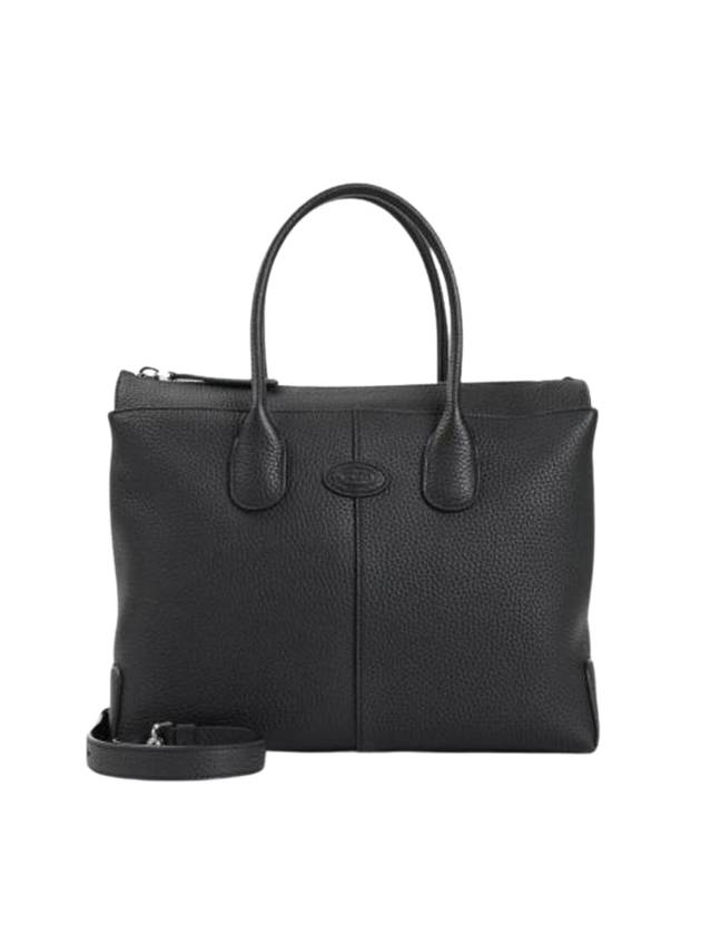 Di Leather Small Tote Bag Black - TOD'S - BALAAN 1