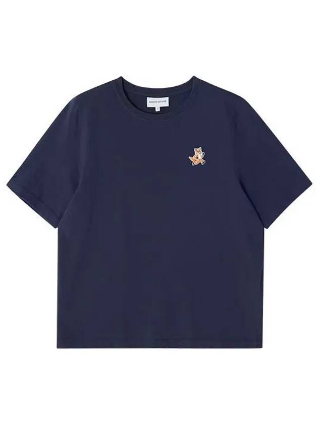 Speedy Fox Patch Comfort Short Sleeve T-Shirt Navy - MAISON KITSUNE - BALAAN 2