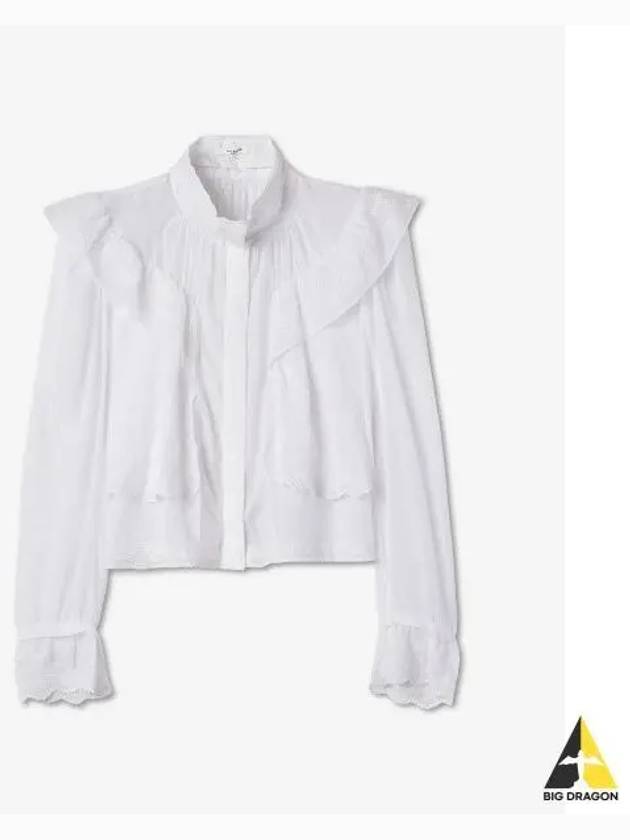 Embroidered ruffle shirt white BS006122A038E20WH - ISABEL MARANT - BALAAN 1