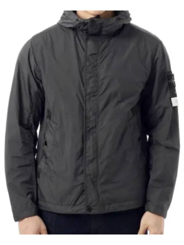 4100092 Crinkle Reps R-NY Wind Resistant Anti Drop Hooded Jacket Grey - STONE ISLAND - BALAAN 2