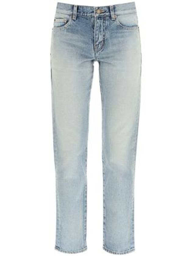 Women's Vintage Boyfriend Jeans Light Blue - SAINT LAURENT - BALAAN 4