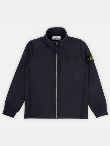 Stone Kids Waffen Patch Zip up Jacket Navy 771660642 V0020 1055585 - STONE ISLAND - BALAAN 1