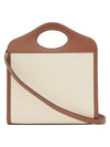 Mini Two-Tone Canvas And Leather Pocket Bag Natural Malt Brown - BURBERRY - BALAAN 4