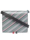 Monogram Coated RWB Stripe Shoulder Strap Mini Bag - THOM BROWNE - BALAAN 3