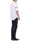 Men's Classic Armband Short Sleeve Shirt White - THOM BROWNE - BALAAN 7