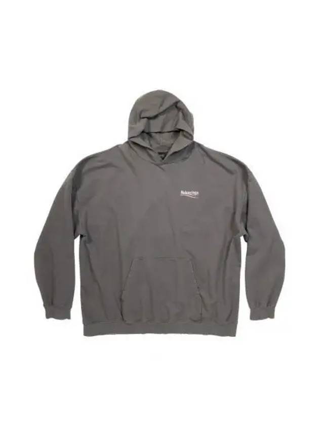 Wave Logo Large Fit Hoodie Grey - BALENCIAGA - BALAAN 2