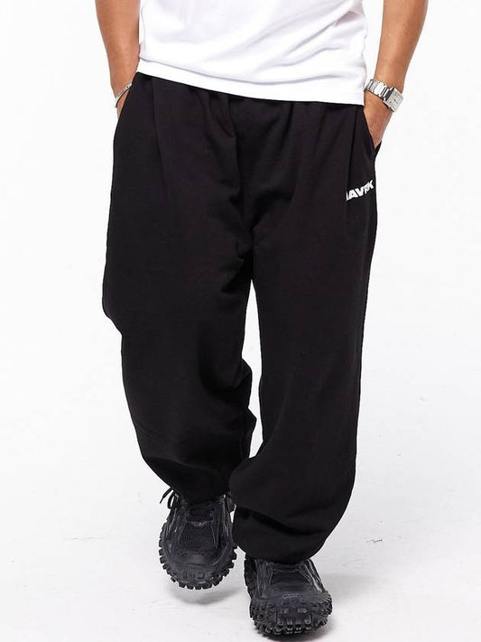 Unisex Origin Wide Sweat Jogger Pants Black - MAVRK - BALAAN 1