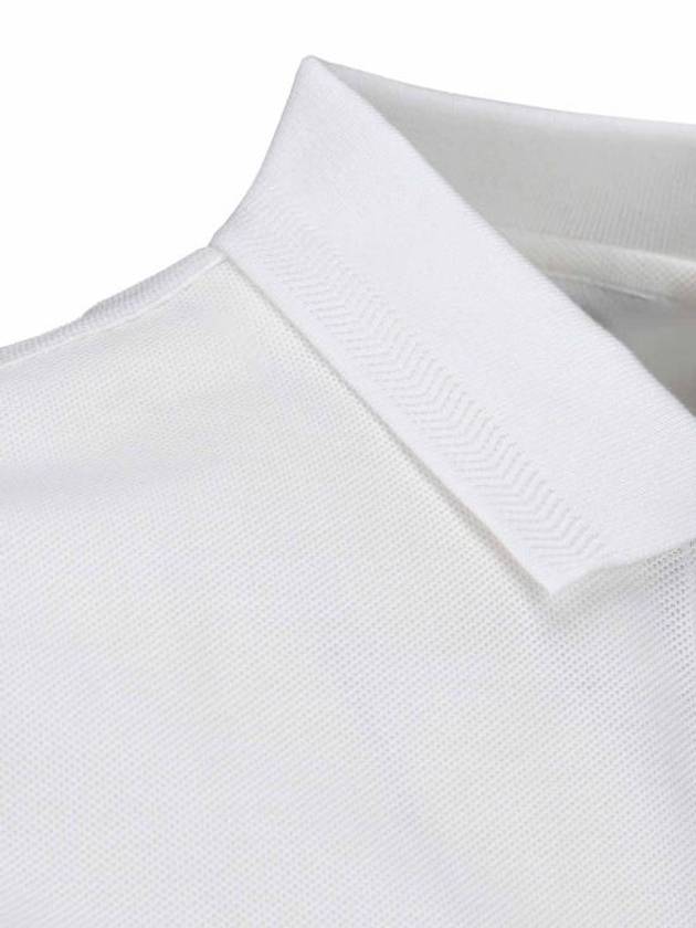 Eddie Cotton Polo Shirt White - BURBERRY - BALAAN 5