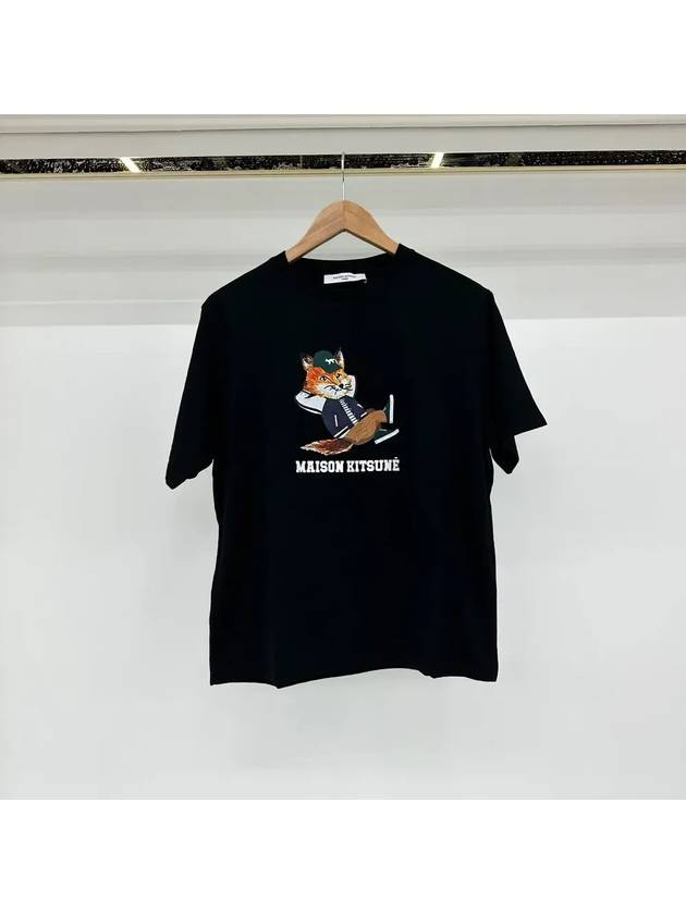 Dressed Fox Easy Short Sleeve T-Shirt Black - MAISON KITSUNE - BALAAN 2