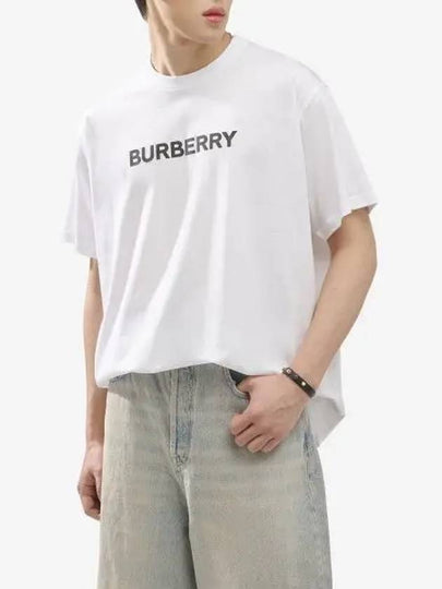 Logo Print Short Sleeve T-Shirt White - BURBERRY - BALAAN 2