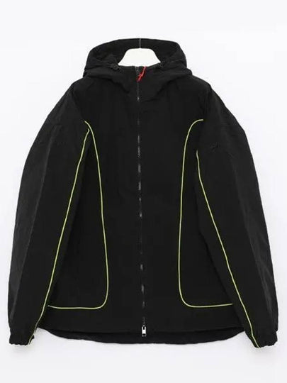 Padded Wrinkle Nylon Hooded Jacket Black - DIESEL - BALAAN 2