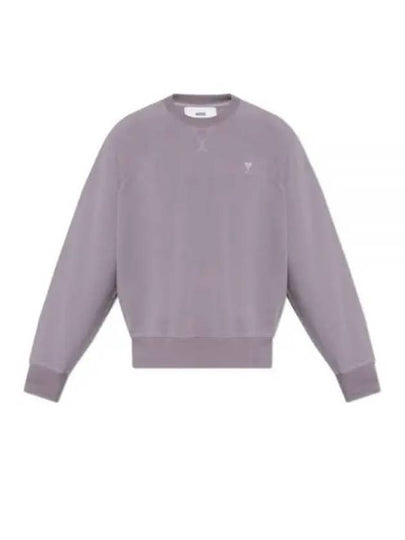 De Coeur Embroidery Crew Neck Sweatshirt Lilac - AMI - BALAAN 2