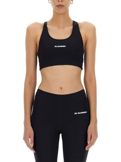 Women's Front Logo Sports Sleeveless Black - JIL SANDER - BALAAN 2