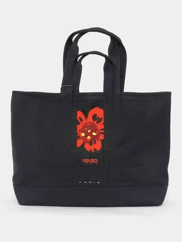 Flower embroidered logo large tote bag 8SA911 F34 76 - KENZO - BALAAN 2