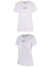 embroidered logo round short sleeve t-shirt white - MONCLER - BALAAN.