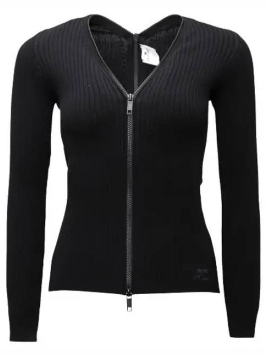 Courr ges rib knit extra zip cardigan women - COURREGES - BALAAN 1