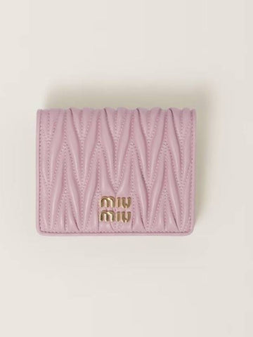 Materasse half wallet card pink women s - MIU MIU - BALAAN 1