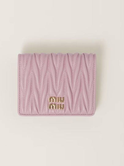 Matelasse Leather Half Wallet Alabaster Pink - MIU MIU - BALAAN 2