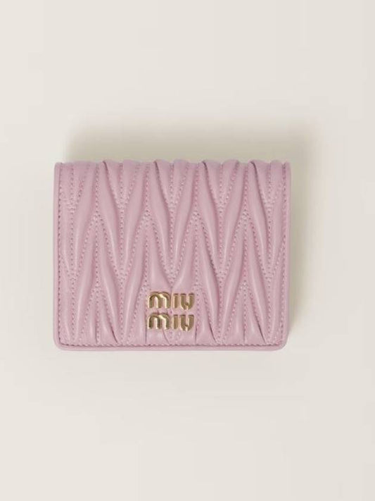 Materasse half wallet card pink women s - MIU MIU - BALAAN 1