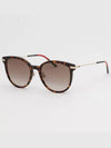 Eyewear Logo Round Acetate Sunglasses Brown Havana - GUCCI - BALAAN 4