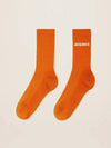 Les Chausettes Ribbed Crew Socks Orange - JACQUEMUS - BALAAN.