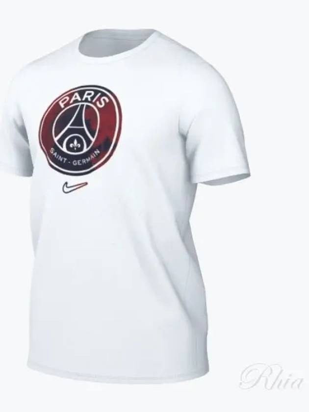 PSG Crest Short Sleeve T-Shirt White - NIKE - BALAAN 2