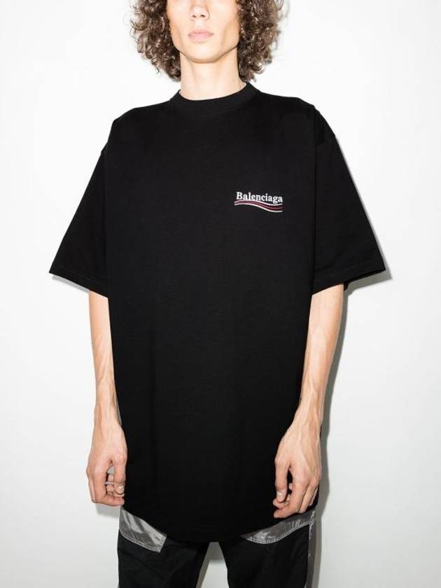 Political Campaign Large Fit Short Sleeve T-Shirt Black - BALENCIAGA - BALAAN 4