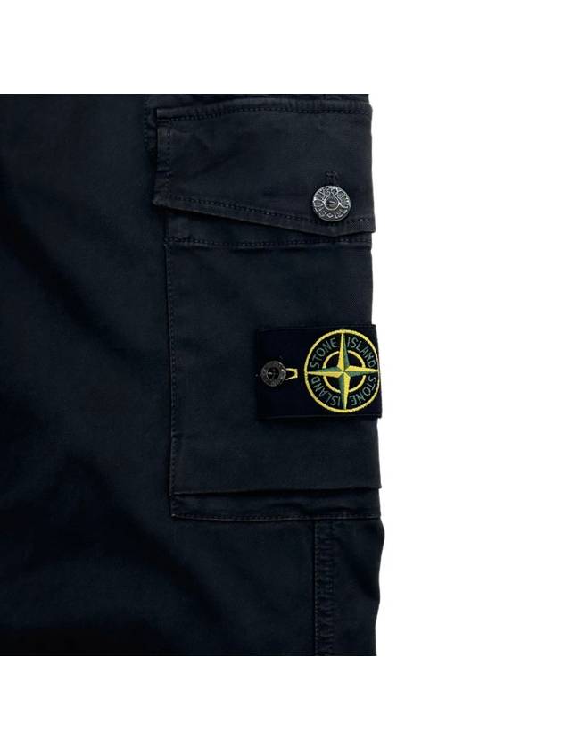 Waffen Patch Cargo Straight Pants Black - STONE ISLAND - BALAAN 4