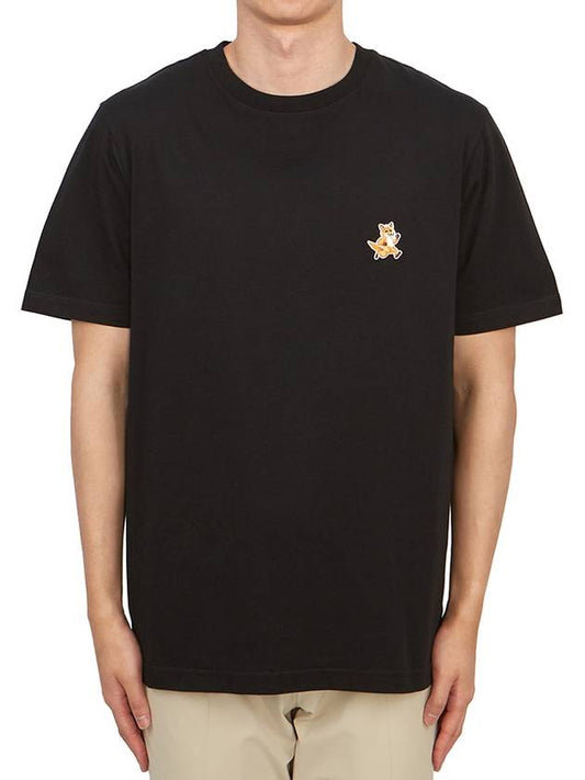 Speedy Fox Patch Comfort Short Sleeve T-Shirt Black - MAISON KITSUNE - BALAAN 2