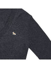 Maison Kitsune Men's Baby Fox Patch Cardigan HM00501KT1006 DGM - MAISON KITSUNE - BALAAN 4