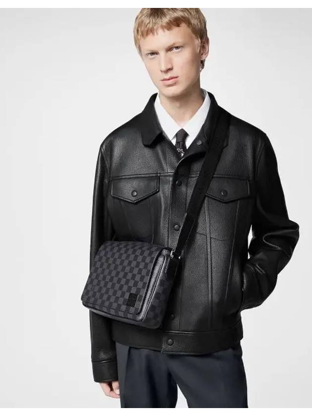 District PM Damier Graphite Coated Canvas Messenger Bag Black - LOUIS VUITTON - BALAAN 3