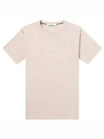 Marble Back Logo Short Sleeve T-Shirt Indie Pink - STONE ISLAND - BALAAN 1