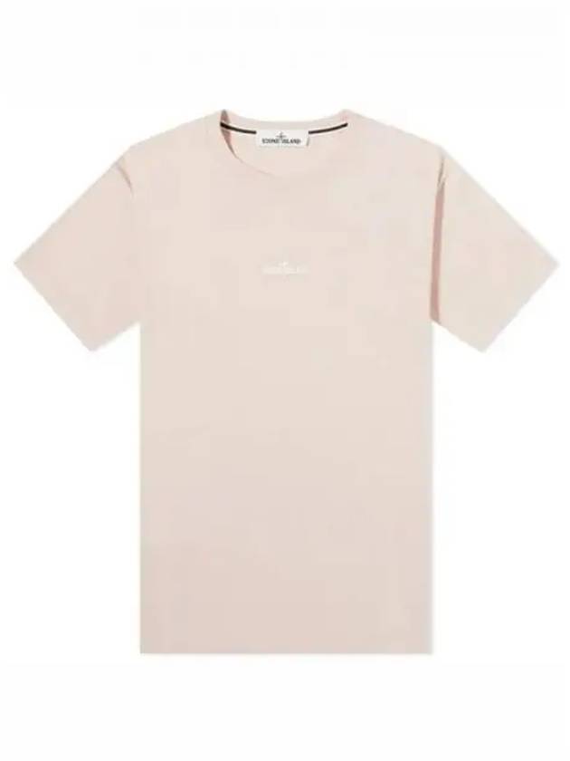 74152NS85 V0082 Back Logo Round Short Sleeve T shirt Indie Pink Men s TJ 271488 - STONE ISLAND - BALAAN 1